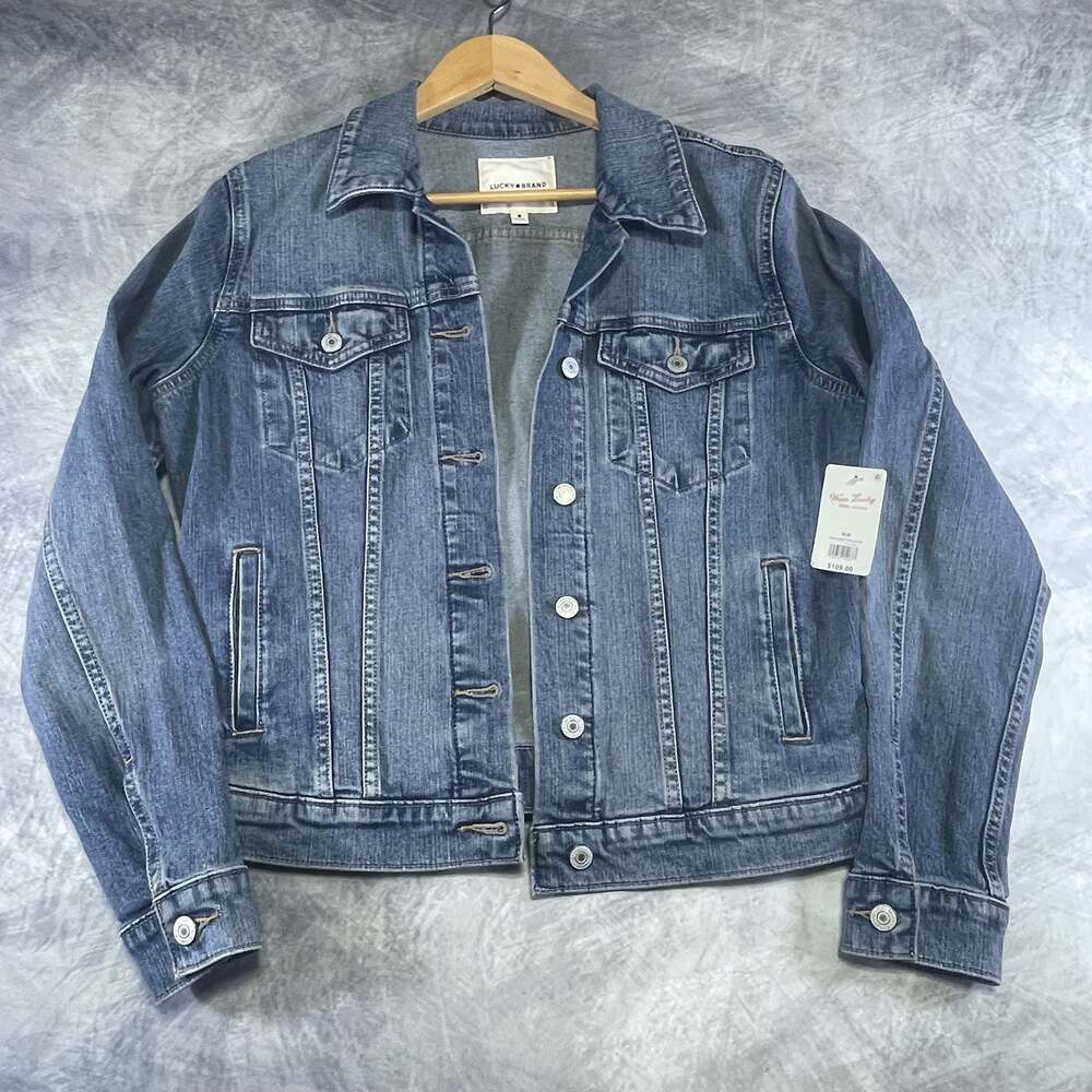 Lucky Brand Women's Blue Denim Jean Jacket Size Medium NWT